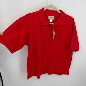 NWT King Ranch Mens Polo Shirt Size L red  100% combed cotton cropped